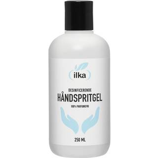 ILKA desinficerende håndspritgel 250ml, 70,1 Vol %. I praktisk  robust flaske. 100% parfume fri, desinfektion