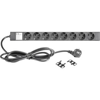 Adam Hall 1U Rack Strømfordeler (Schuko)