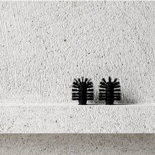 Toiletbørstehoved, sort (2 stk.) • NICHBA