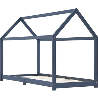 sengestel til børneseng 80 x 160 cm massivt fyrretræ grå
