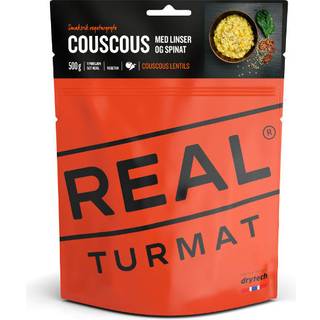 Frysetørret mad / campingmad Real Turmat Couscous med linser &amp; spinat, vegetarisk, portionspakke, 500 g