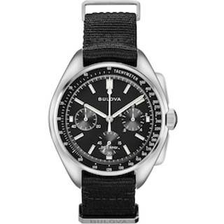 Bulova 96A225 Sort/Tekstil Ø45 mm
