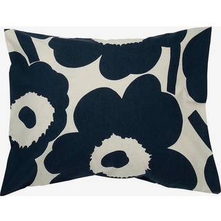 Marimekko Unikko Pillowcase 50x60 Cm Dark Blue - Pudebetræk Bomuld Mørkeblå - 070521-851