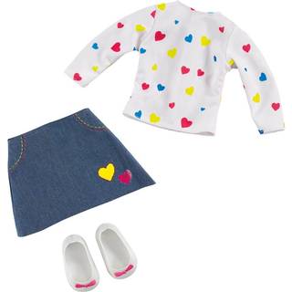 Bfriends dukketøj - Pop heart T-shirt and Skirt