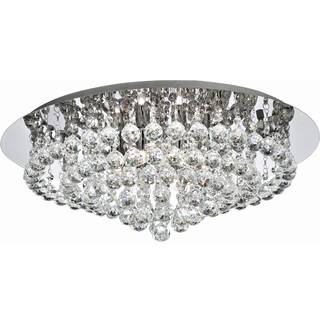 Hanna loftlampe, krom, glaskrystalkugler, 55 cm