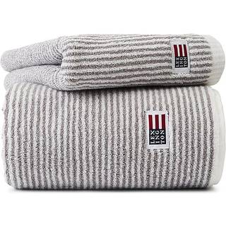 Lexington Icons Original Striped badehåndklæde 100x150 cm White/Gray