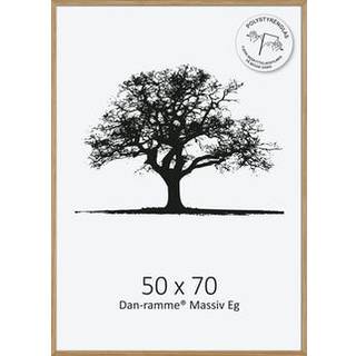 Ramme i massiv eg m. plexiglas - 50x70 cm