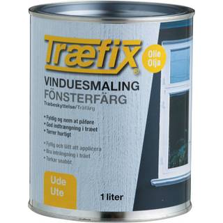 Træfix vinduesmaling renhvid oliebaseret 1 liter