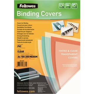 Fellowes plastforside PVC A4 200mic klar