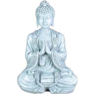 Zen Light SBM2 sten Buddha-figur meditation 2 grå 10 5 12,5 cm