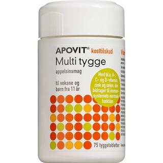 Apovit Multi Tygge appelsinsmag tyggetabletter 75 stk.