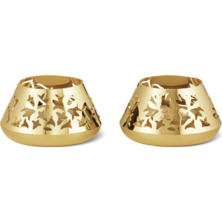 Georg Jensen 2020 Isblomst Fyrfadsstager 2 stk. Guld