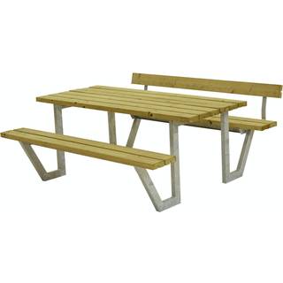 Plus Wega Bord/Bænkesæt m/1 ryglæn 177 cm - Teak