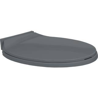 toiletsæde med soft close oval grå
