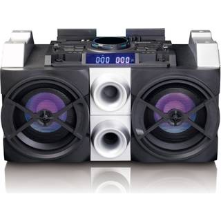 Lenco PMX-150 - High power DJ mixer system with Bluetooth® USB FM radio and party lights - Black