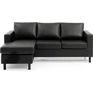 Oslo vendbar sofa med chaiselong - sort