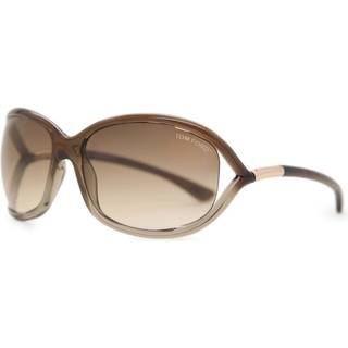 TOM FORD Kvinde FT0008 JENNIFER 38F Solbriller Injiceret Bronze Brun Geometrisk Normal Skygge