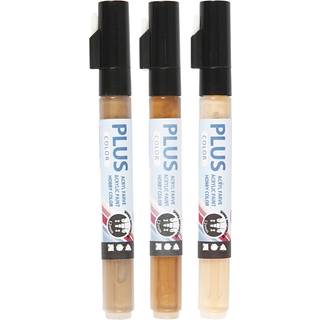 Plus Color Tusch 3-pak - Lys Pudder, Guld, Raw Sienna