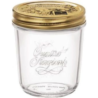Quattro Marmeladeglas fra Bormioli Rocco10211 - Klar farve - Soda-lime glas