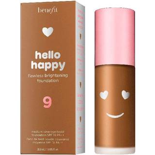Benefit Hello Happy Flawless Brightening Foundation Lysende flydende foundation SPF 15 Skygge 09 Deep Neutral 30 ml - 30 ml