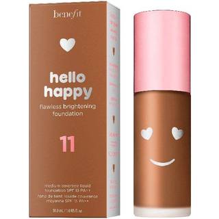 Benefit Hello Happy Flawless Brightening Foundation Lysende flydende foundation SPF 15 Skygge 11 Dark Neutral 30 ml - 30 ml
