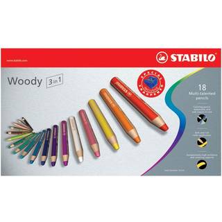 Stabilo 880-18 woody farveblyant gaveæske med 18 stk.