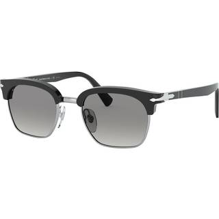 Persol Unisex PO3199S 1106M3 Solbriller Acetat Sort Grå Firkantet Polariseret Skygge