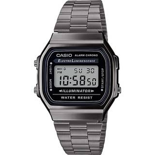 Casio Collection Quartz Digital Gun Metal Grey Stainless Steel Bracelet Mens Watch A168WEGG-1AEF