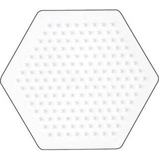 Hama Midi, stiftplade, lille sekskant, hvid [Levering: 1-2 dage]