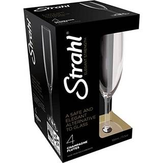 Champagneglas i plast Strahl Champagne Flute Gift Pack, transparent, 16 cl, 4-pak