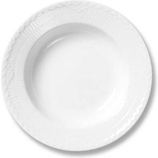 Royal Copenhagen Hvid Halvblonde dyb tallerken - 21 cm