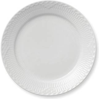 Royal Copenhagen Hvid Halvblonde tallerken - 25 cm