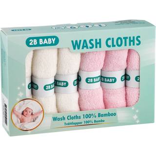 2B Baby Vaskeklude Bambus 6-pak, Hvid