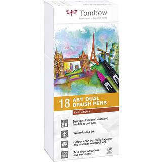 ABT Dual Brush Pen Erdfarben 18er Set