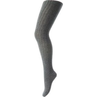 MP Denmark Basic Rib Strømpebuks - Mørkegrå Mel. 497