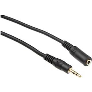 Minijack kabel 2m (sort)