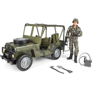 Militær Firehjulstrækker 1:6 Desert med Action Figur 30,5cm