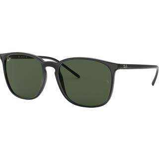 Ray - Ban Unisex RB4387 601/71 Solbriller Injiceret Sort Grøn Firkantet Normal