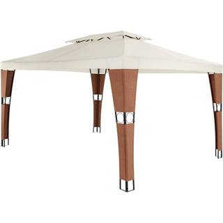 Havepavillon i polyrattan Mona 3x4m - sort/creme