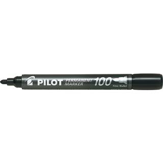 Pilot 100 marker permanent 1,0mm rund spids sort