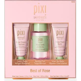 Pixi af Pixi Rose Cream Cleanser 15ml + Rose Toner 40ml + Rose Flash Balm 15ml --3pcs (D0102HHZHUP.)