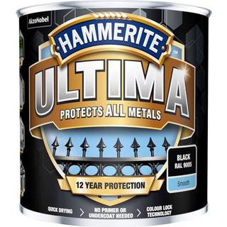 Hammerite Ultima - Sort Ral 9005 - 0,25 L