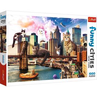 Trefl Puzzle - Funny Cities - Cats in New York (1000 pieces) Floor