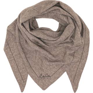 Lala Berlin tørklæde - Triangle Solid Logo M stradivari/darkbrown melange