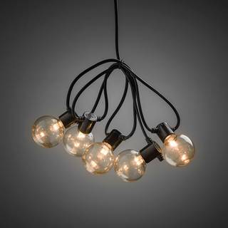 LED-lyskæde gløde-look, ravfarvet, 10 lyskilder