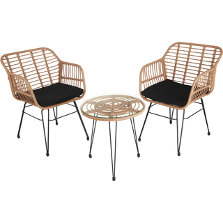 Polyrattan havemøbelsæt Molfetta - natur