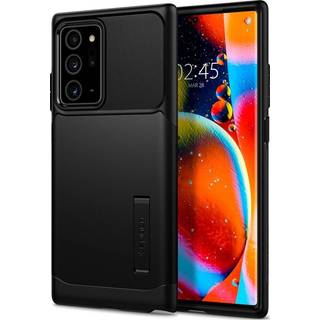 Samsung Galaxy Note 20 Cover Spigen Slim Armor m. Kickstand - Sort