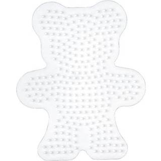 Hama Midi, stiftplade, bamse, hvid [Levering: 1-2 dage]