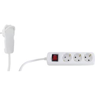 REV Multiple Socket Outlet 3-fold 5m white + switch