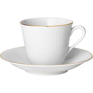 Rörstrand Swedish Grace Gala kaffekop med underkop Hvid
